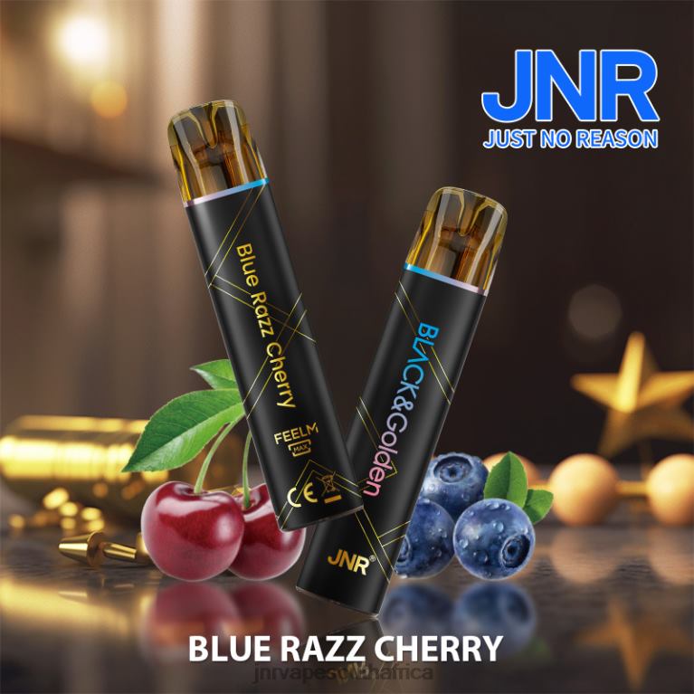 8FT4P272 JNR BLACK & GLODEN Blue Razz Cherry - JNR Vapes Website