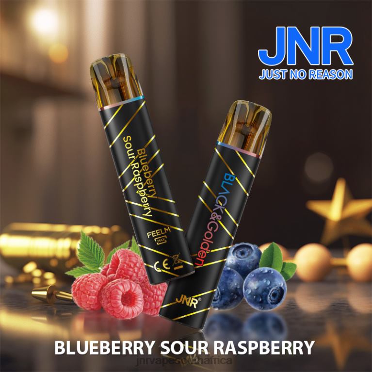 8FT4P274 JNR BLACK & GLODEN Blueberry Sour Raspberry - JNR Vape Pods