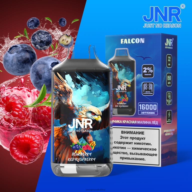 8FT4P215 JNR FALCON Blueberry Pomegranate Ice without Fruits - JNR Vapes Factory