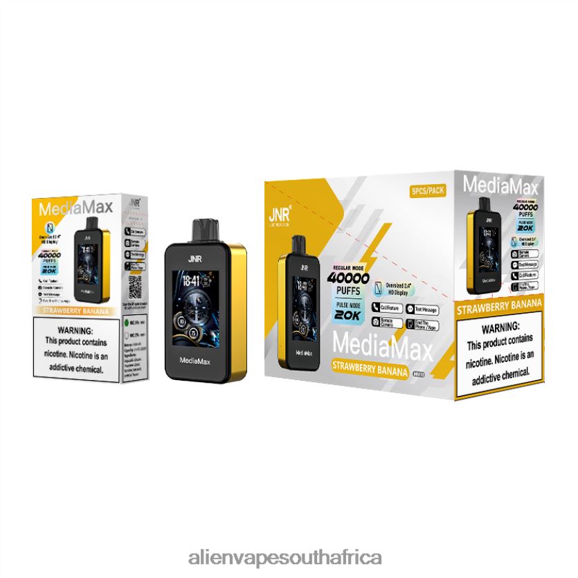 JNR MediaMax 40k Puff DJ4N8416 Strawberry Banana JNR vape shop