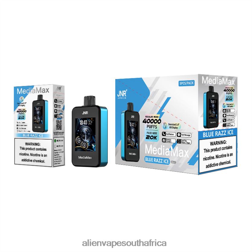 JNR MediaMax 40k Puff DJ4N8421 Blue Razz Ice JNR vape south africa