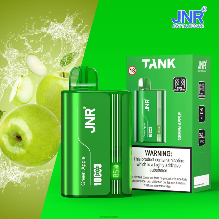 8FT4P29 JNR TANK Green Apple - JNR Vape Pods