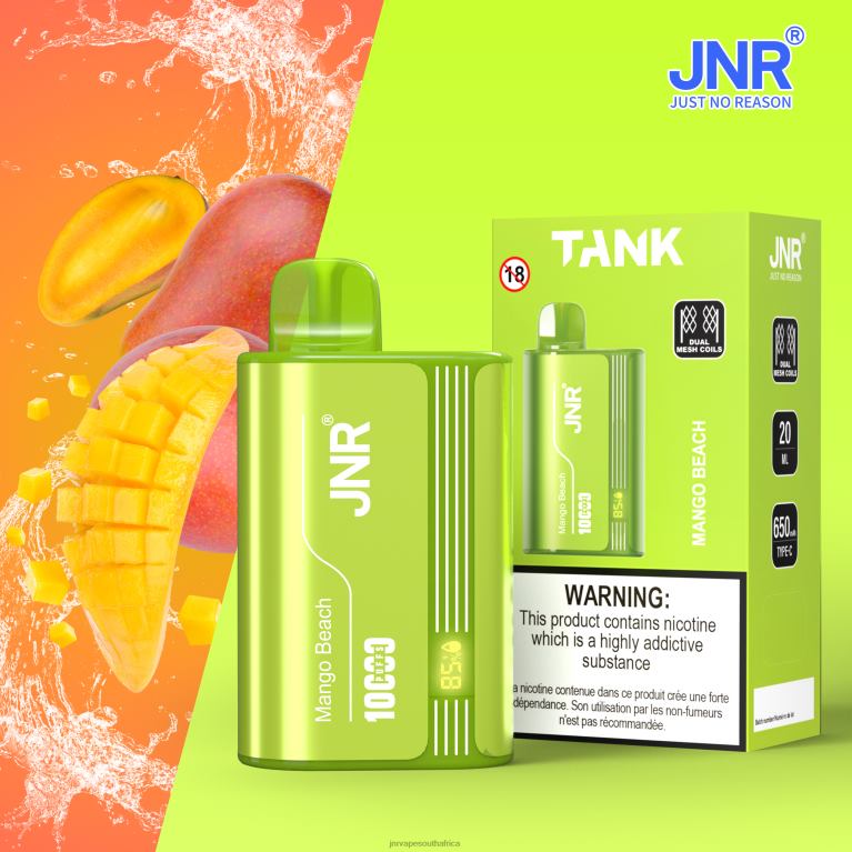 8FT4P30 JNR TANK Mango Beach - JNR Vape Nicotine Content