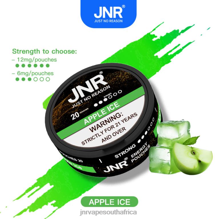 8FT4P101 JNR ENERGY POUCHES Apple Ice - JNR Vape South Africa